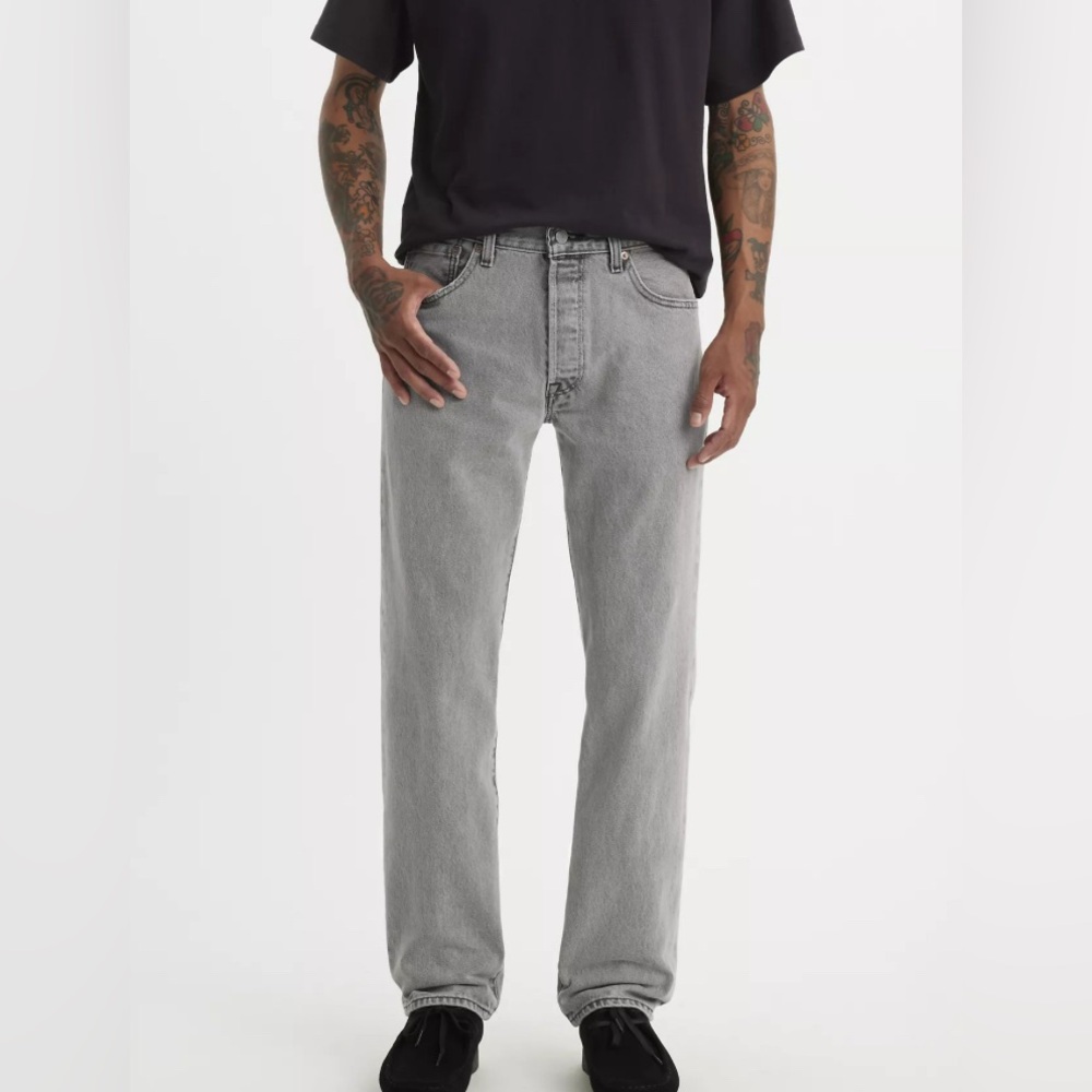 Levi's 501 Original Men's Gray Straight Jeans - 31x29